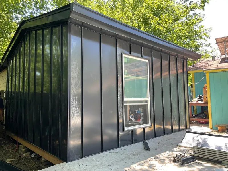 Black standing seam metal wall panels for Metal Roof Installation in Bonner Springs