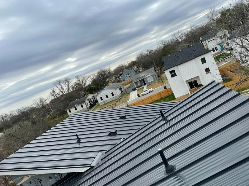 Standing seam metal roof panels with vents for Skylight Repair in Bonner Springs